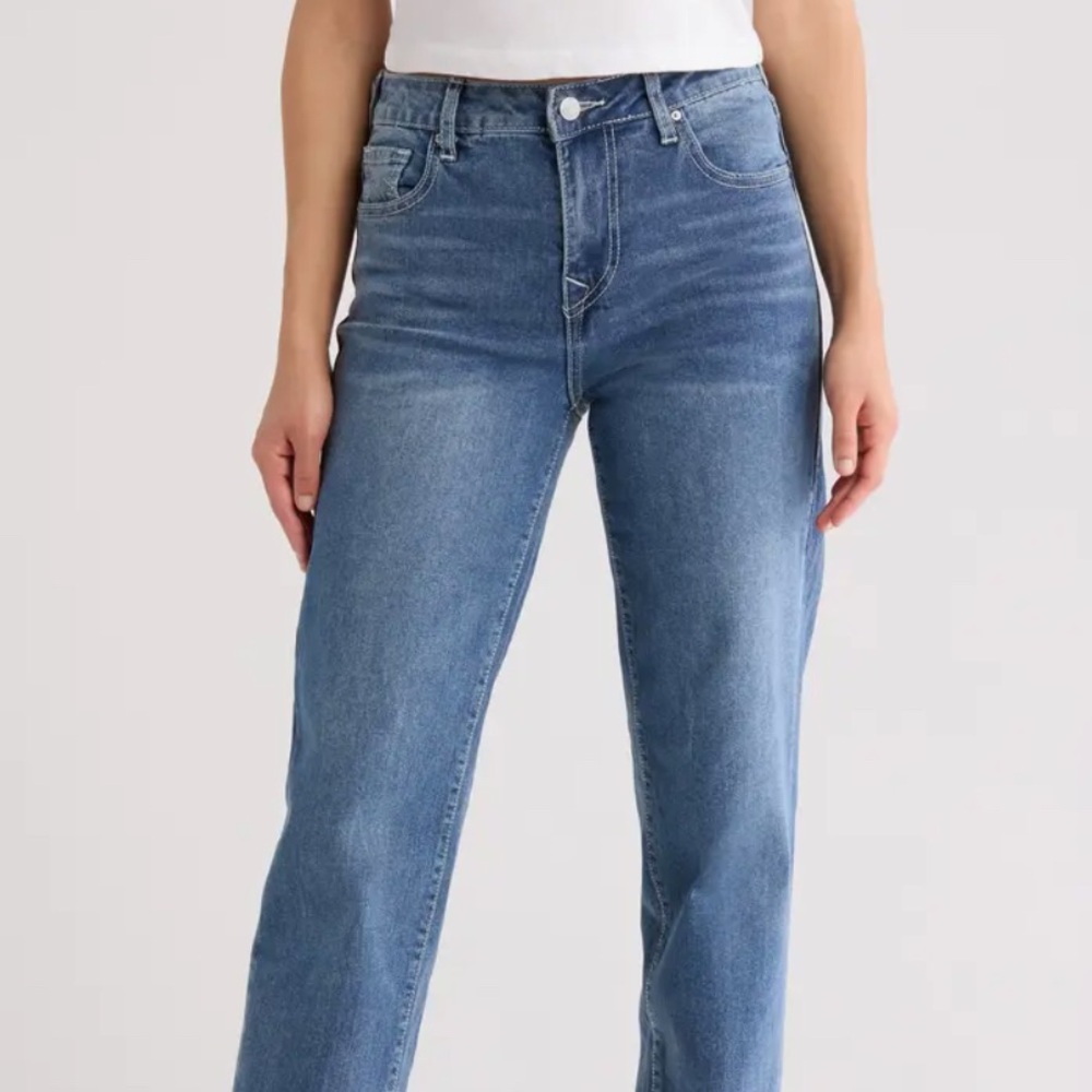 True Religion Sarah High Waist Straight Jeans Medium Blizzard Wash Size 28 NWT
